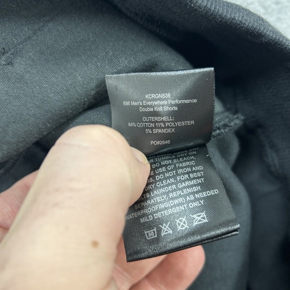 686 Everywhere Shorts Mens Medium Black Double Knit Performance Fleece Sweat NEW - Picture 6 of 10